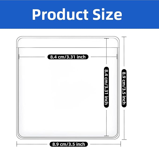 60 Pack Label Pockets, Square Label Sleeves - Image 2