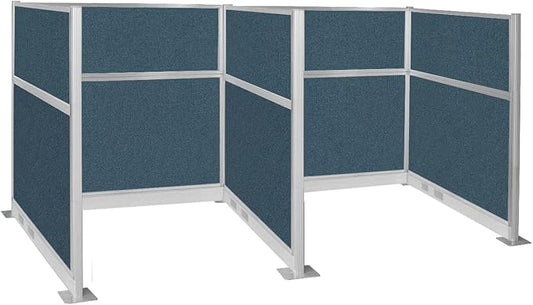 Versare Pre-Configured Hush Panel Electric Cubicle | Workstation Divider Walls | Cubicle Privacy Panels | Office Partition Walls-DeskLoop Office