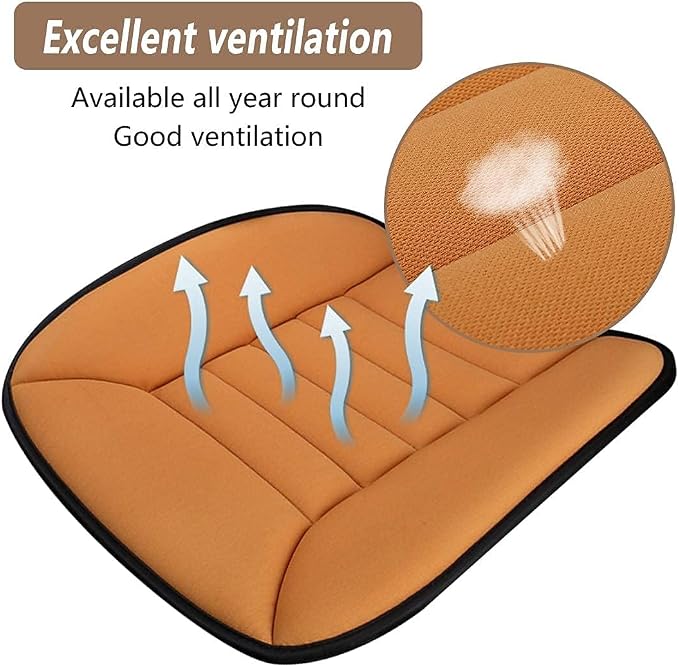 MYFAMIREA 2PCS Car Seat Cushion Pad 1.2" Thick Comfort Seat Protector - Image 3