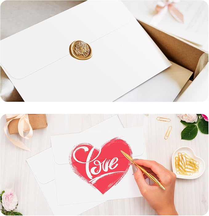 ACSTEP 50PACK 5 X 7 Envelopes, Invitations, Greeting Cards Mailing, Baby Shower - Image 7