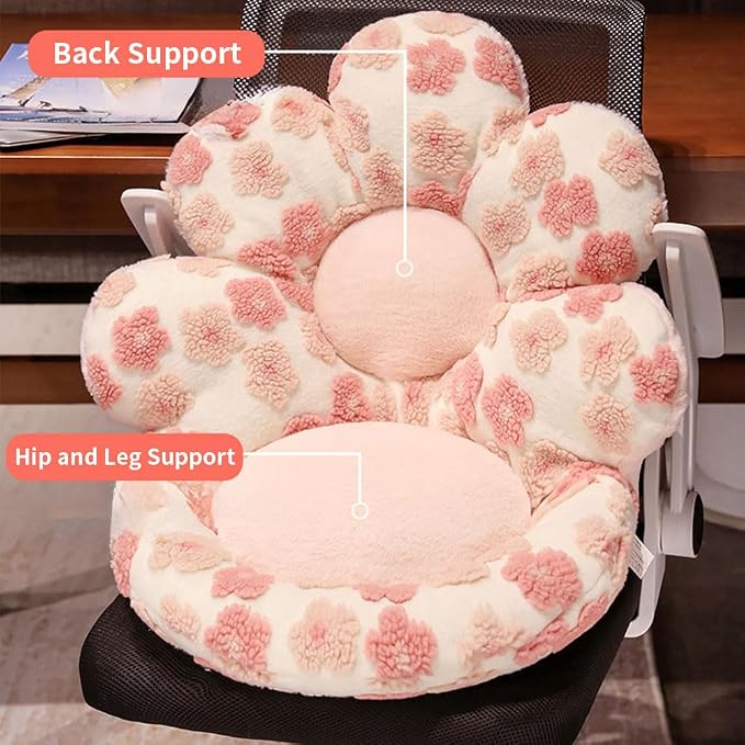 Flower Chair Cushion with Backrest Comfortable Office Chair Pad Student - Image 4