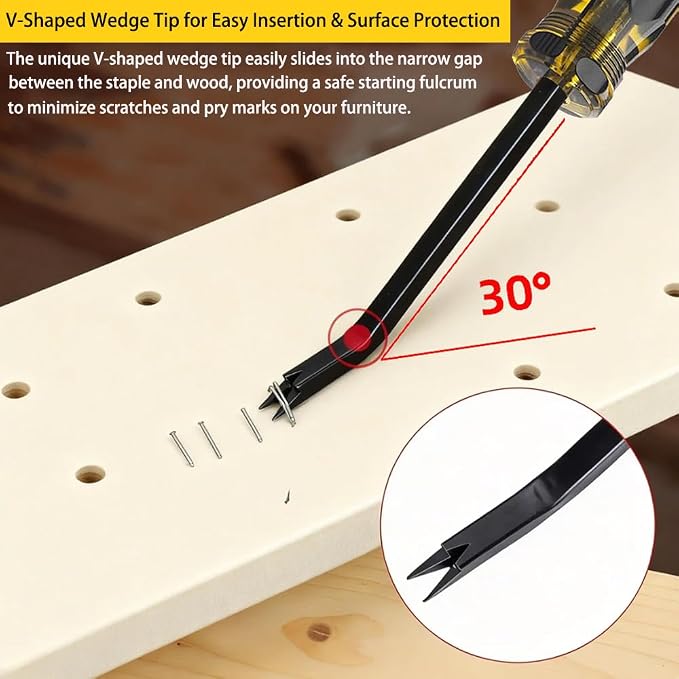 2PCS Staple Remover, Heavy Duty Upholstery Staple removers Puller Removal Tool - Image 5