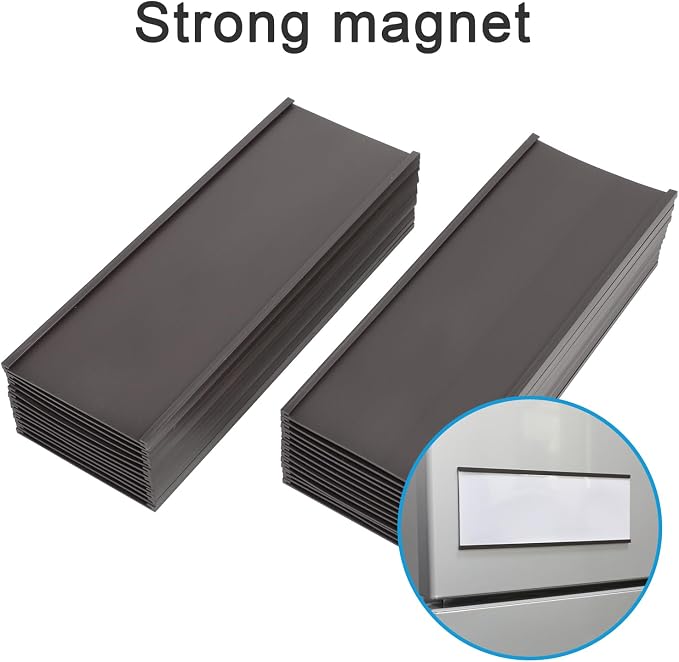 Magnetic Label Holders with Magnets Magnetic Data Card Holders with Clear - Image 3