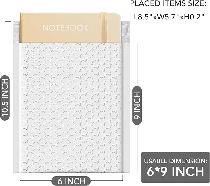GSSUSA White Bubble Mailers 6x10 Small Padded Envelopes 1000 Pack, Strong - Image 2