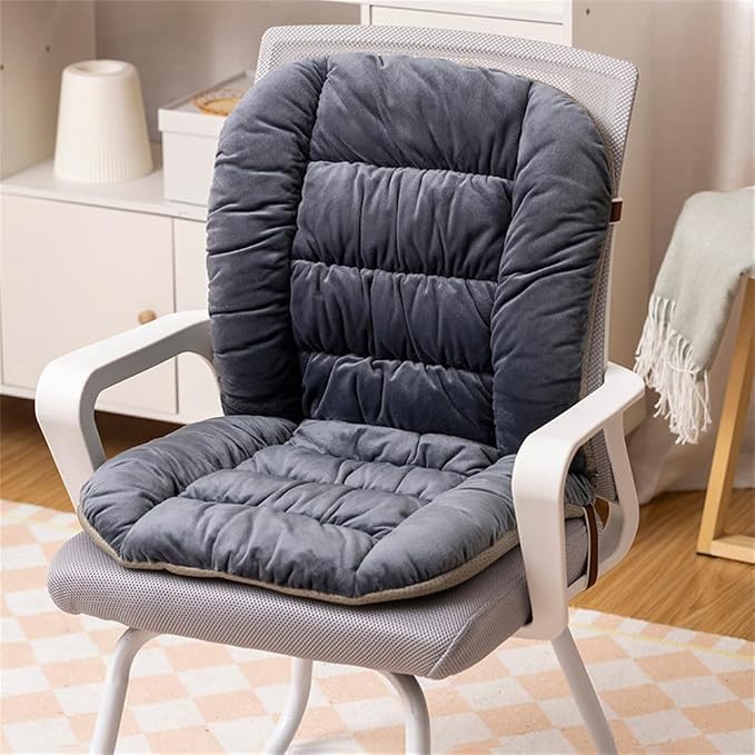 Plush Chair Cushion with Ties by Gujuja