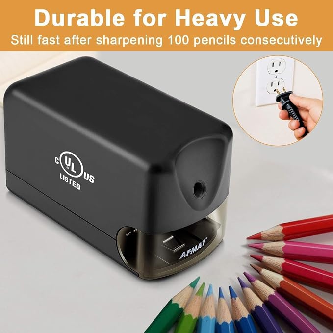 AFMAT 3 Pack Electric Pencil Sharpener, Heavy Duty Pencil Sharpener - Image 3
