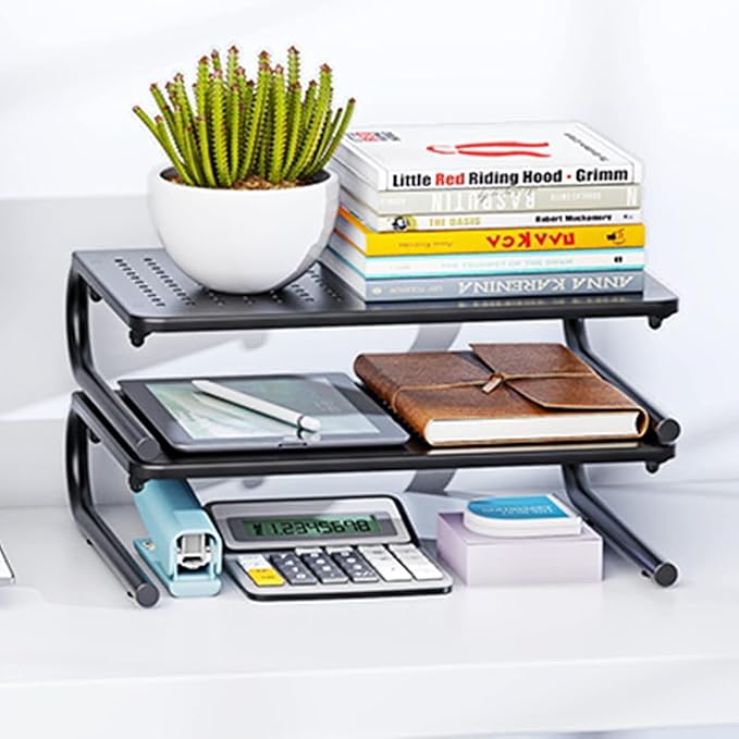 HUANUO Monitor Stand Riser for Desk, Laptop Stand, Laptop Shelf w/Vented Metal - Image 5