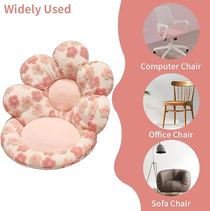 Flower Chair Cushion with Backrest Comfortable Office Chair Pad Student - Image 3