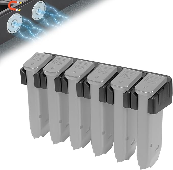Adoreal Magnetic ABS 6 Standard Double Stack Mag Rack Wall Mount, Wall Magazine by Adoreal