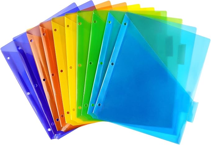Plastic Binder Dividers with One Front Pocket and Tab Binder Divider by Unknown