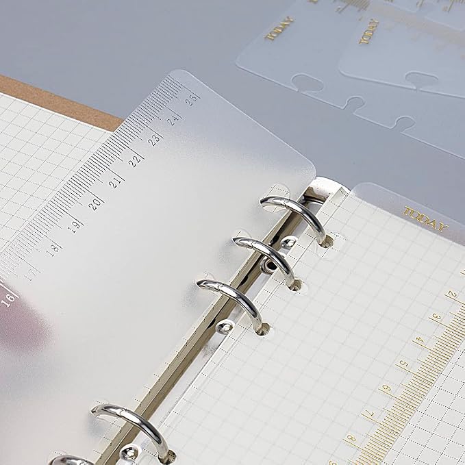 10pcs B5 Binder Dividers Ruler Gold Hot Stamping 25cm Scale 9 Holes Gilding - Image 5
