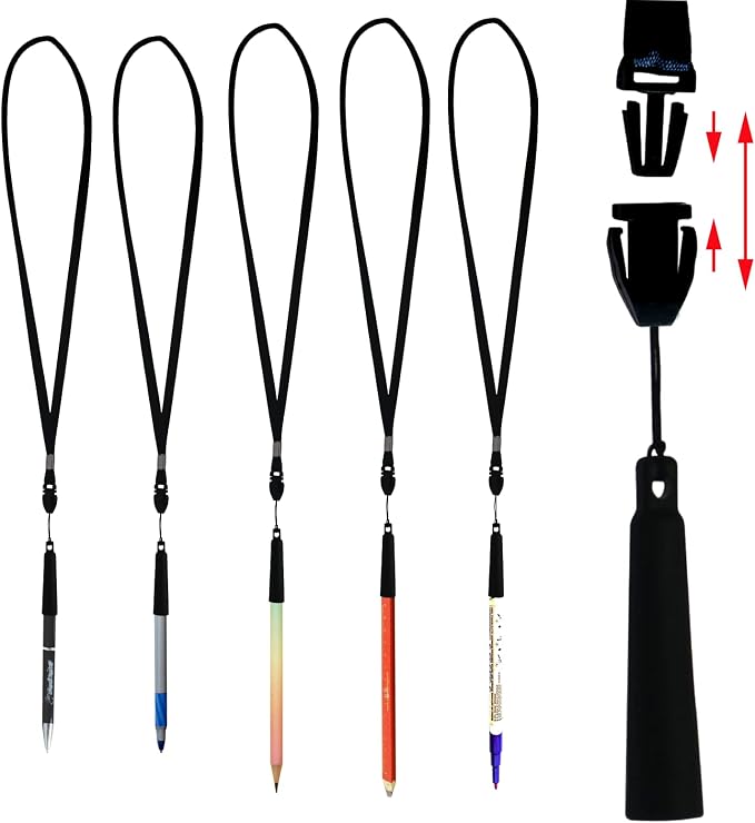22 Anti-Loss Black Lanyard Pen Holder Silicone Pen Necklace - Image 6