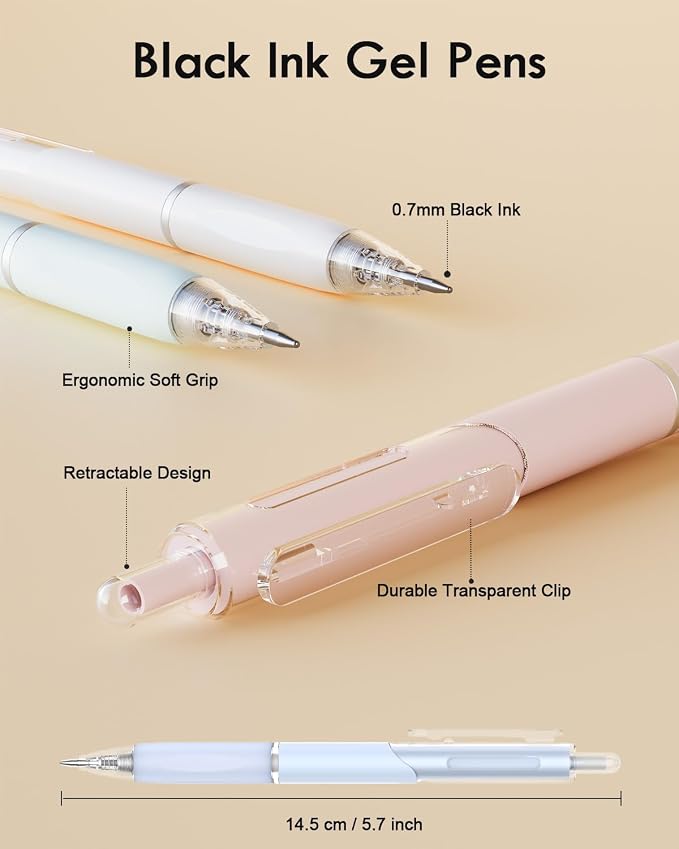 Gel Pens, Cute Ergonomics Fine Point Smooth Writing Pens, Back to School Office - Image 3