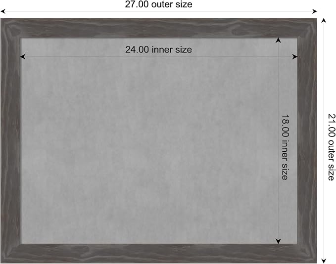Amanti Art Grey Framed Magnetic Board 21x27 Medium Vision Board - Image 4