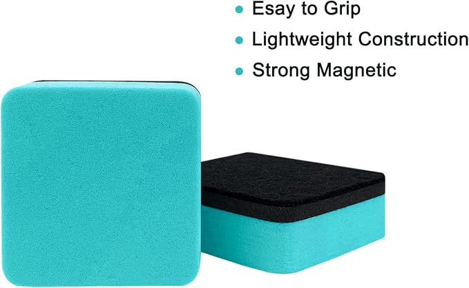 40 Pack Dry Erase Erasers, Mini Magnetic Whiteboard Eraser, Square Dry Erase - Image 4