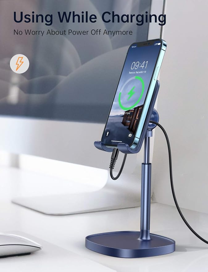 LISEN Cell Phone Stand, Angle Height Adjustable Stable Cell Phone Stand - Image 5