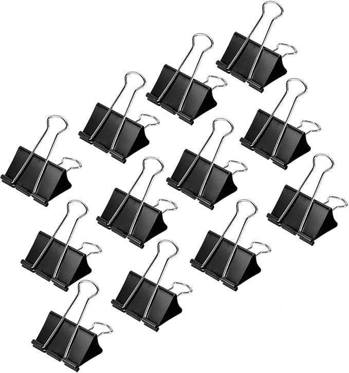 Amazon Basics Sturdy Binder Clips, Office Supplies, Small 0.75 in, Document by AmazonBasics