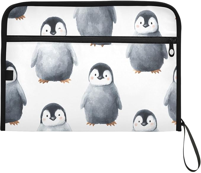 Expanding File Folder Black Penguin Accordion File Organizer 13 Pockets - Image 7