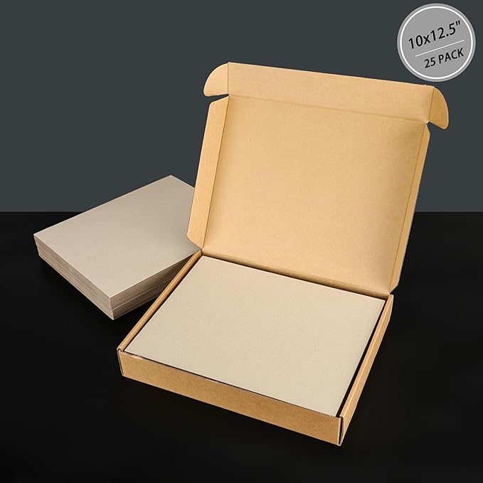 25 Pcs Book Board, Binder Board, Cover Board, Heavy Duty Chipboard for Book Binding, DIY Cardboard (Gray, 10 x 12.5 Inch 80PT)-DeskLoop Office