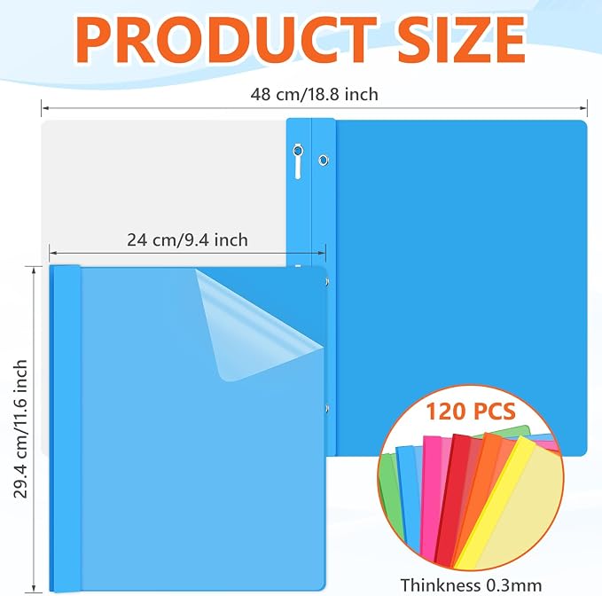 Feifeiya 120 Pack Plastic Report Covers - Image 2