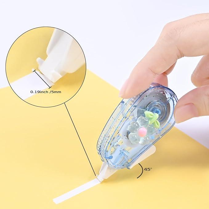 Temiary 6P Aesthetic Correction Tape, Flower | Cute Correction Applicator - Image 3
