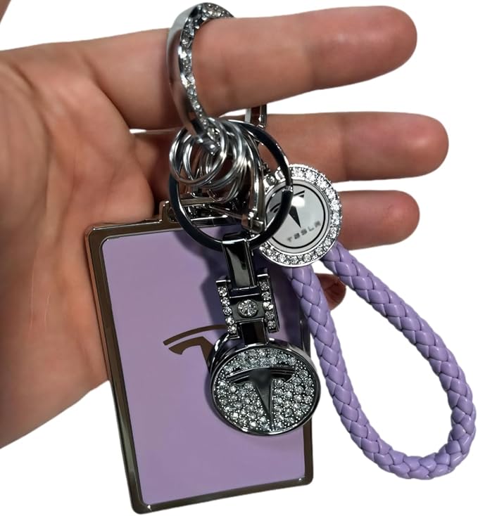 for Tesla Key Card Holder Bling Key Chain Card Key Holder - Image 6