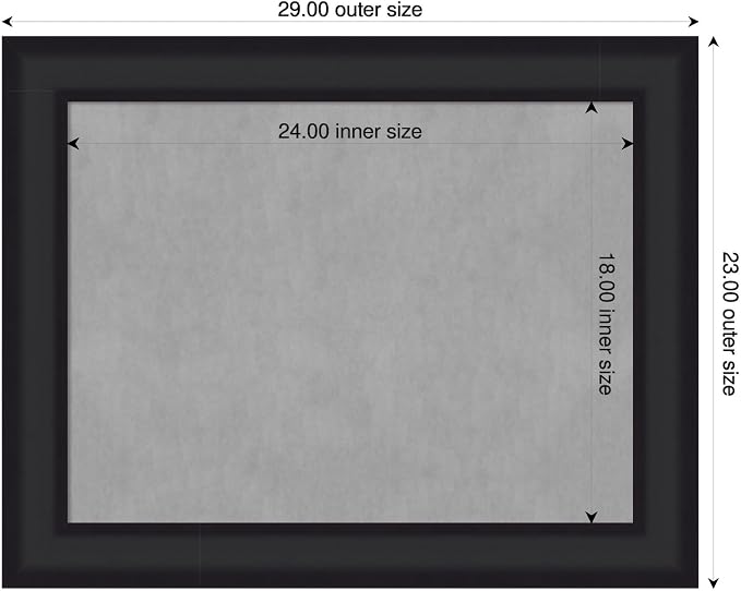 Amanti Art Black Framed Magnetic Board 23x29 Medium Vision Board - Image 2