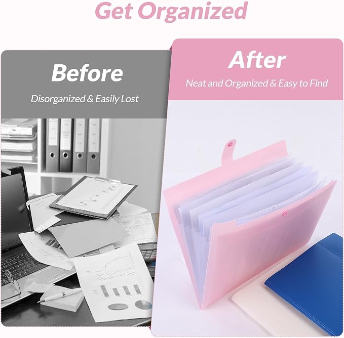 SKYDUE Accordion File Organizer, Expanding File Folder - Image 7