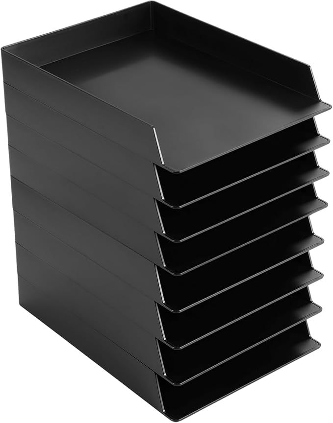 Wenqik 20 Pcs Stackable Paper Trays Rectangular Plastic Desk Holder Desktop by Wenqik