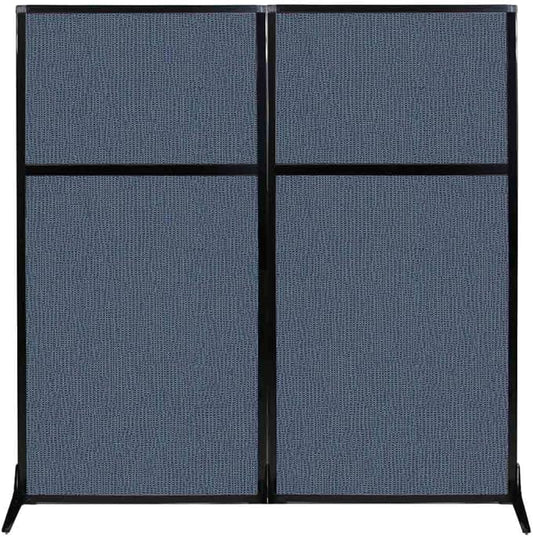 Versare Workstation Partition | Portable Wall Divider | Modern Office Cubicle | Free Standing Privacy Screen | Flexible Work Space | 66" x 70" Ocean Fabric Panels-DeskLoop Office
