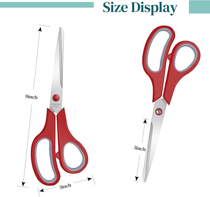 6 Packs Sewing Craft Scissors Bulk, Stainless Steel Shears - Image 2