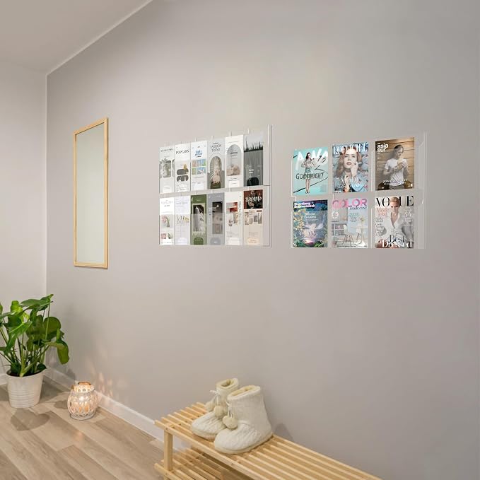 Acrylic Brochure Pamphlet Holder, 6 Magazine Holders and 12 Pamphlet Holders - Image 7