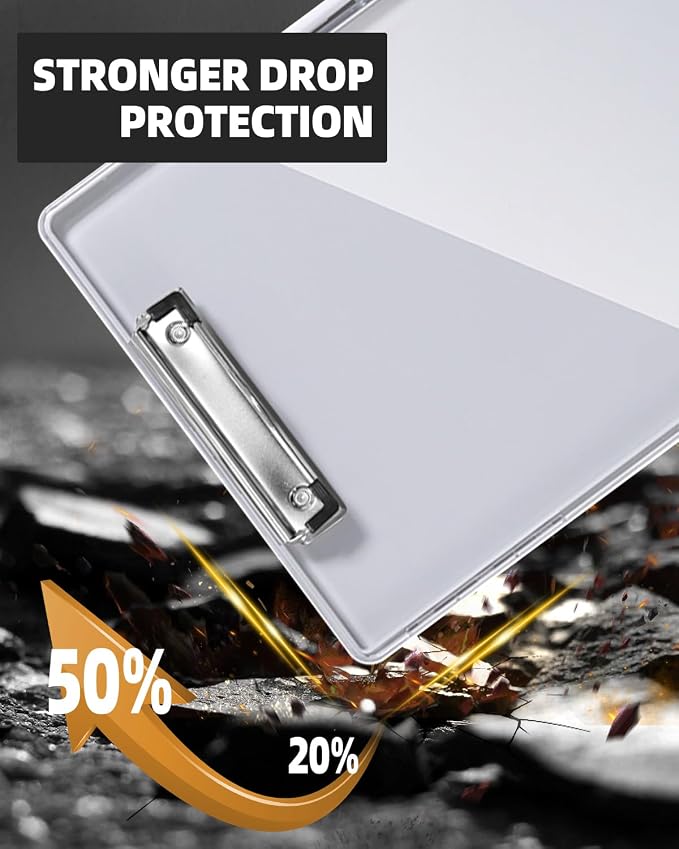 Clearview Clipboard with 2 Storage, Dry Erase 8.5x11 Heavy Duty ClipBoards - Image 6