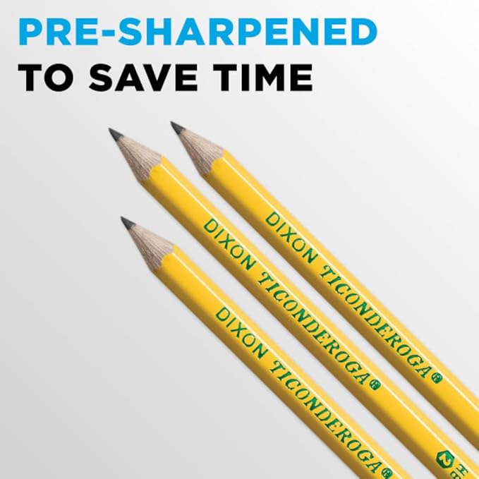 Ticonderoga Wood-Cased Pencils, Pre-Sharpened, 2 HB Soft, 2000 Pencils Total - Image 9