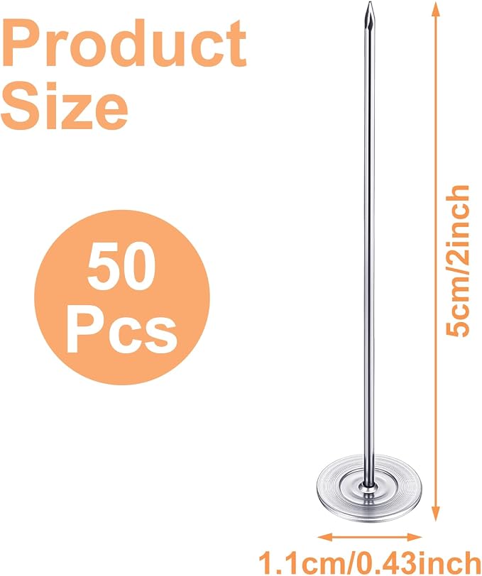 50 PCS Long Push Pins, Long Thumb Tacks, 50mm ExtraLong Push Pins, Upholstery - Image 2