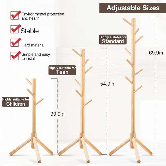 WANGMUXIA Coat Rack, Freestanding Coat Rack - Image 6