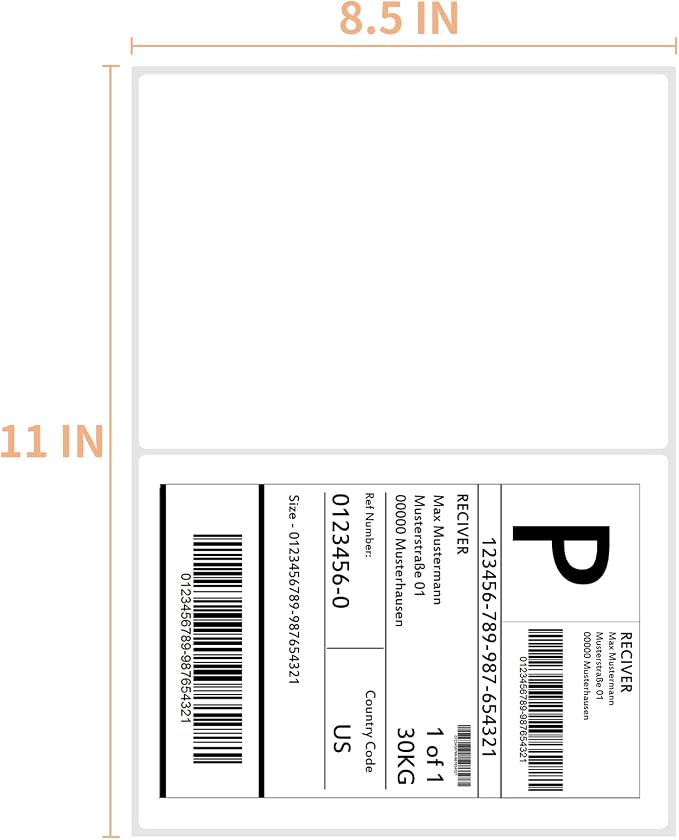 Shipping Labels with Rounded Corner, 8.27 x 5.32 Inches Half Sheet Self - Image 2