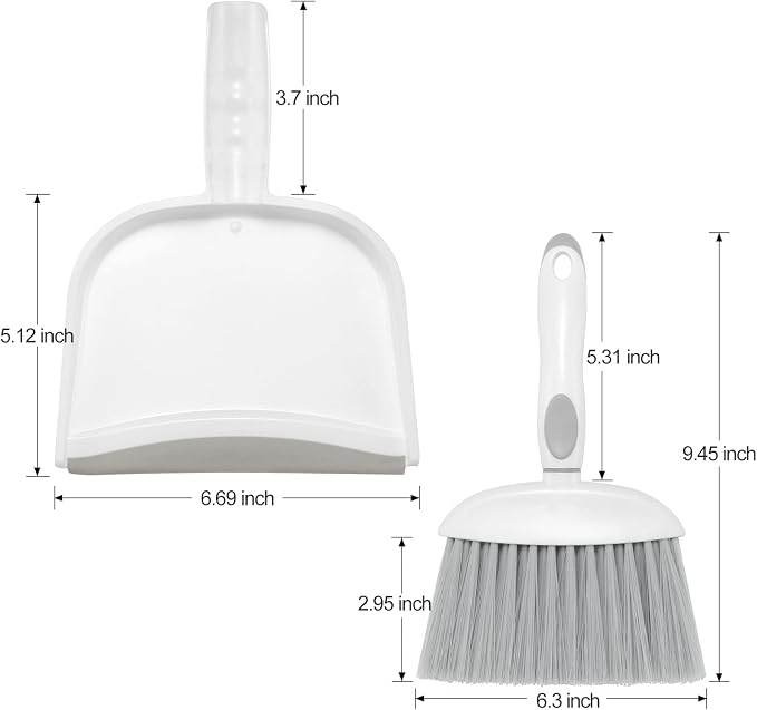 NACENA Small Dust Pan and Brush Set, Mini Broom and Dustpan Set Small Hand - Image 2