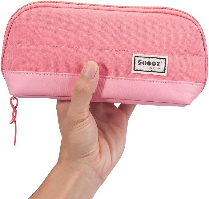 Sooez Wide-Opening Pencil Pen Case, Lightweight & Spacious Pencil Pouch Zipper by Sooez