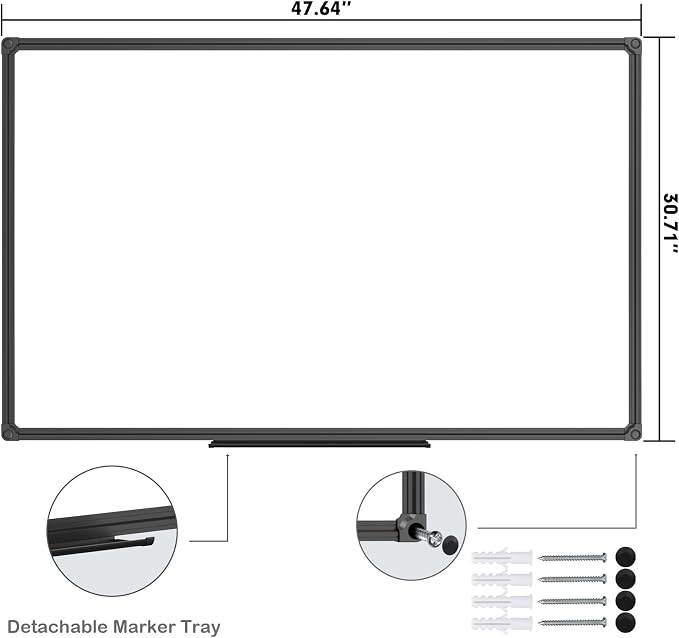 JILoffice Magnetic Whiteboard/White Board, Dry Erase Board 48 x 31 Inch - Image 6