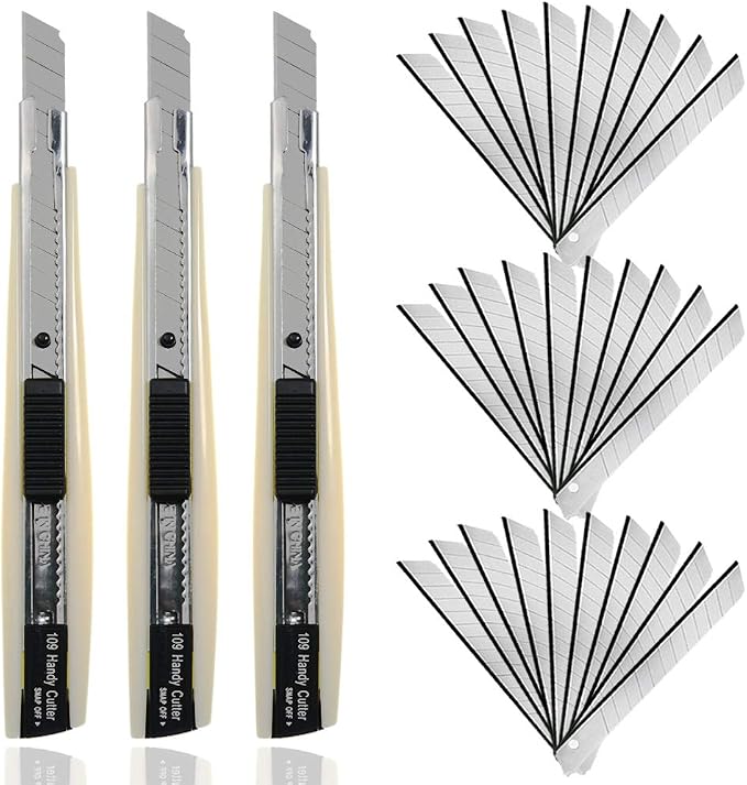 WEKOIL 30Pcs Snap Off Utility Knife Blades by WEKOIL