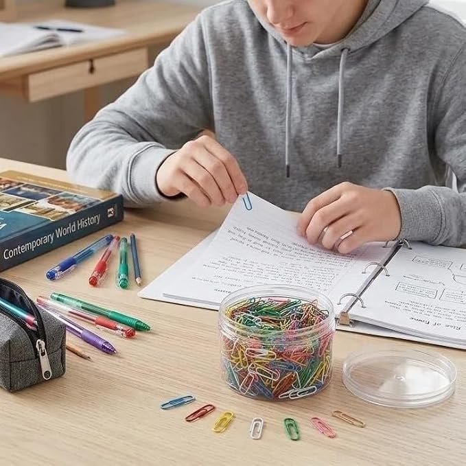 Paper Clips Colorful, Durable and Rustproof, Coated Paperclips Great - Image 7