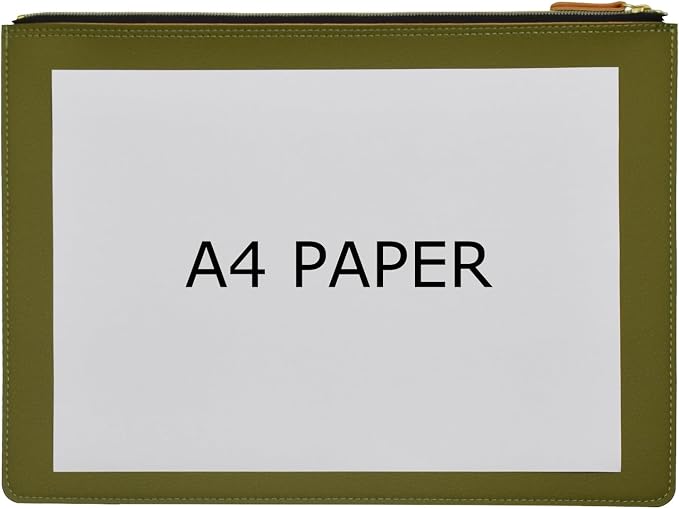 PU Leather A4 File Folder Zipper Document Holder Envelope Folder Case - Image 5