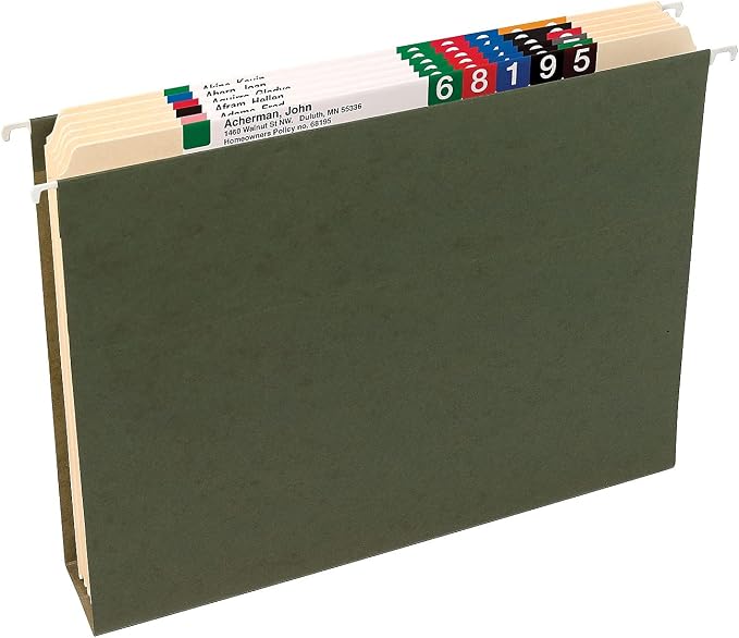 Smead Hanging File Folder with Tab, 1/3-Cut Adjustable Tab, Legal Size - Image 9