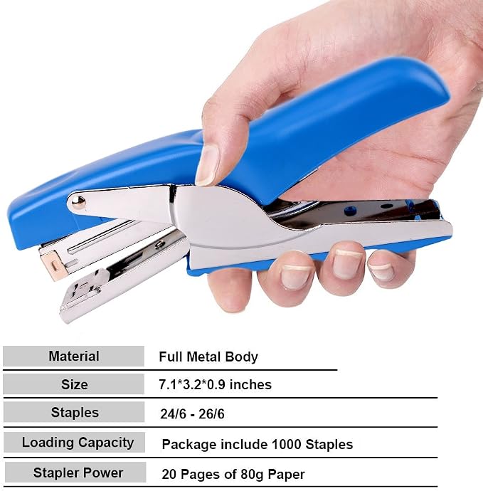 Stapler with 1000 Staples-Plier Stapler Save 60% Power, Good - Image 3