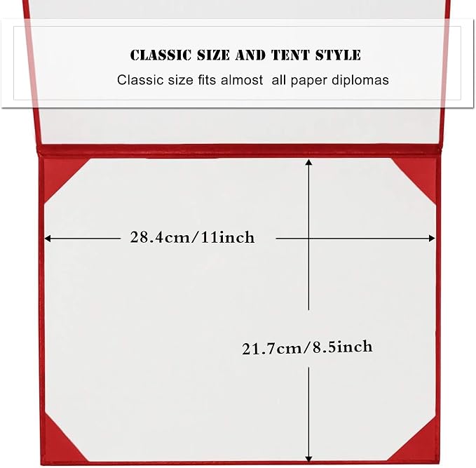 Diploma Cover 8.5” x11” Diploma Holder of Graduation Leatherette Padded - Image 3