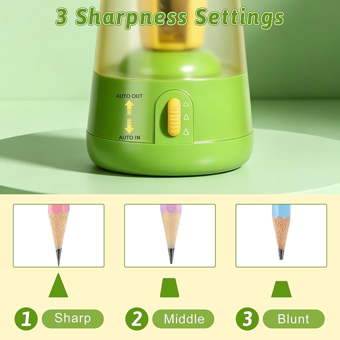 Rechargeable Electric Pencil Sharpener, 6-12mm Auto in & Out Fully Automatic - Image 4