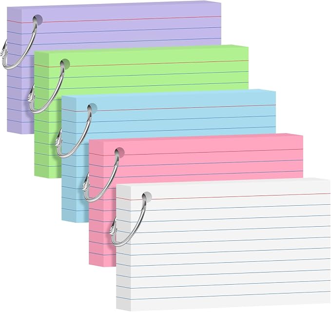 Colored Index Cards 4x6 Inch Flash Cards by YAGUAO