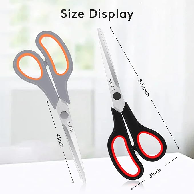 3-Pack 8.5" Ultra Sharp Stainless Steel Scissors - Image 5