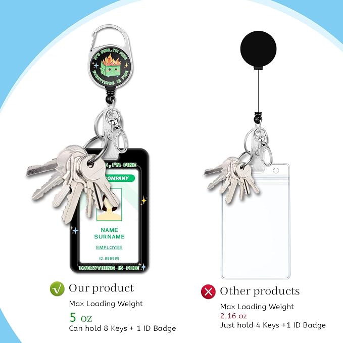 Hancynir Lanyards for Id Badges, Dumpster on Fire Badge Holder - Image 5